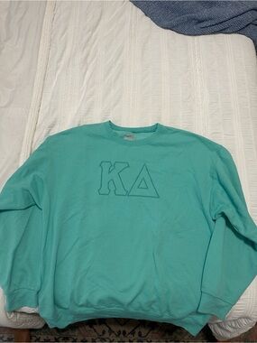 Kappa Delta Seafoam Green Crewneck Sweatshirt with Embroidered Logo